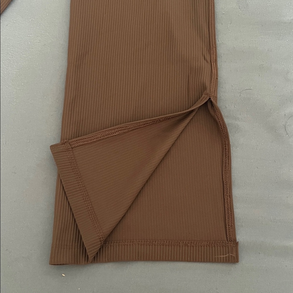 Brown Ribbed Pants - Picture 3 of 4